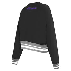 Sacramento Kings Pro Standard Women's Area Code Cropped Pullover Sweatshirt Black