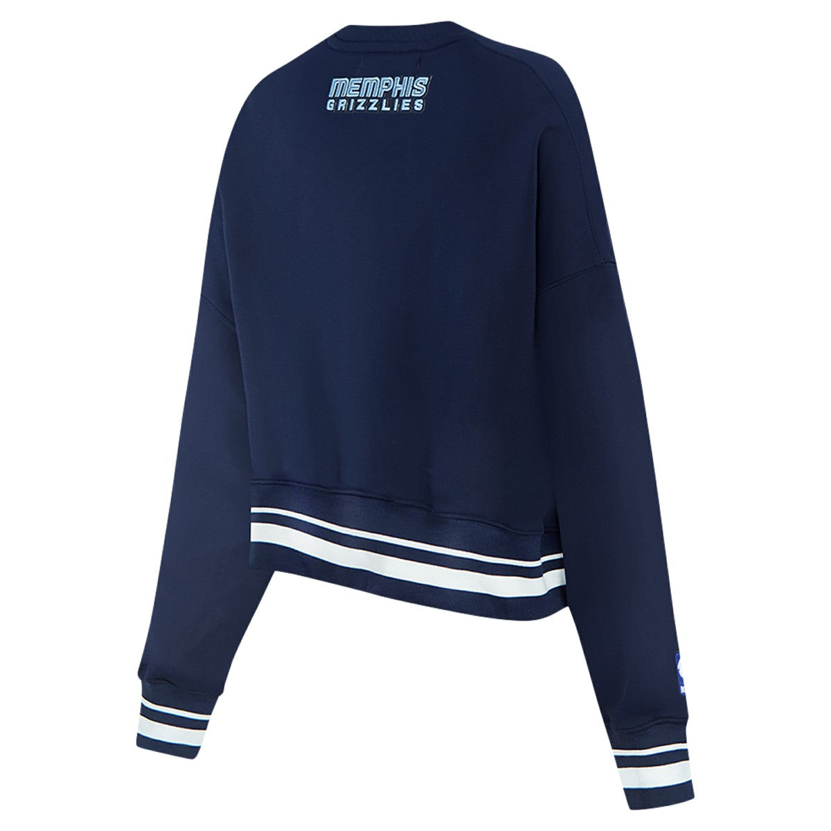 Memphis Grizzlies Pro Standard Women's Area Code Cropped Pullover Sweatshirt Navy