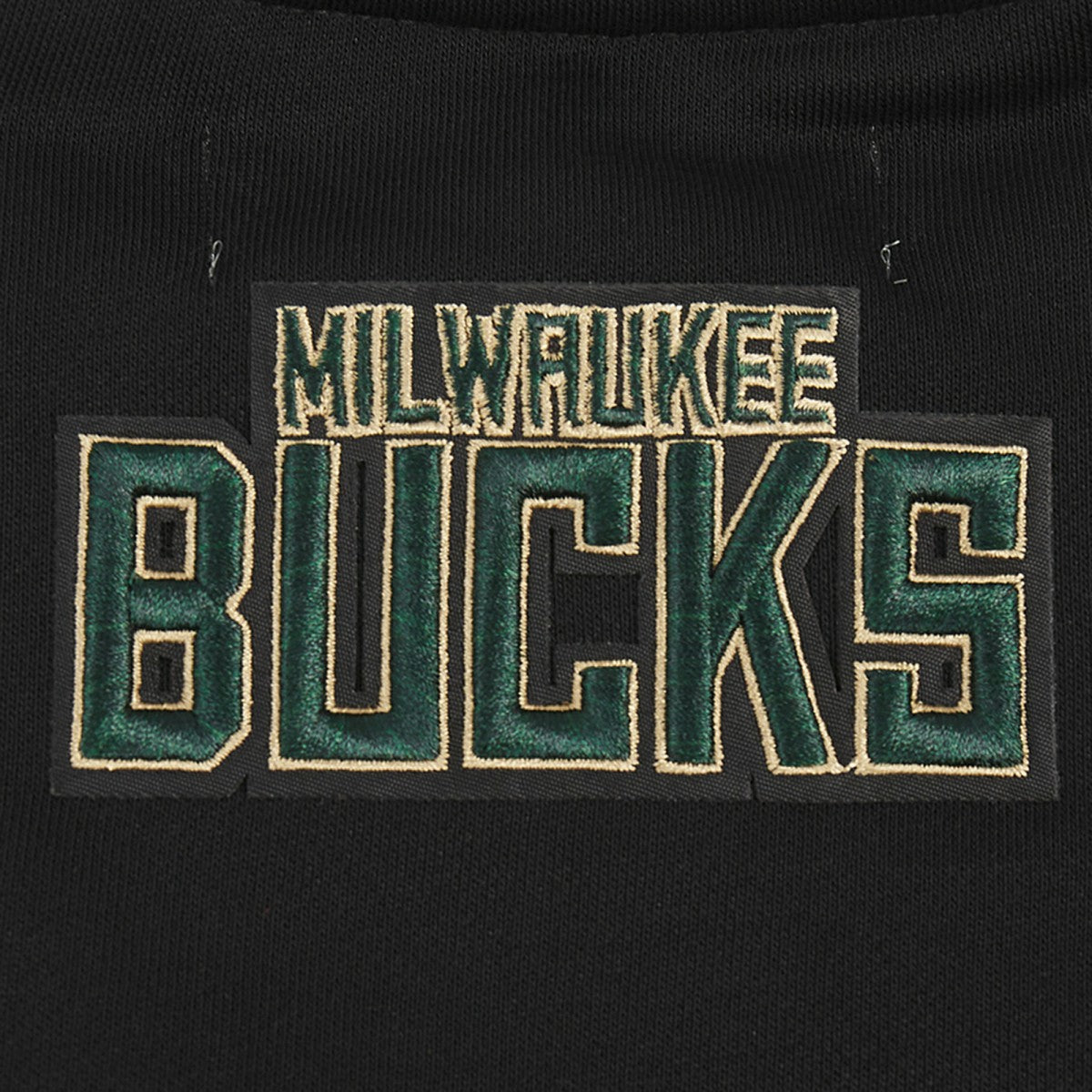 Milwaukee Bucks Pro Standard Women's Area Code Cropped Pullover Sweatshirt Black
