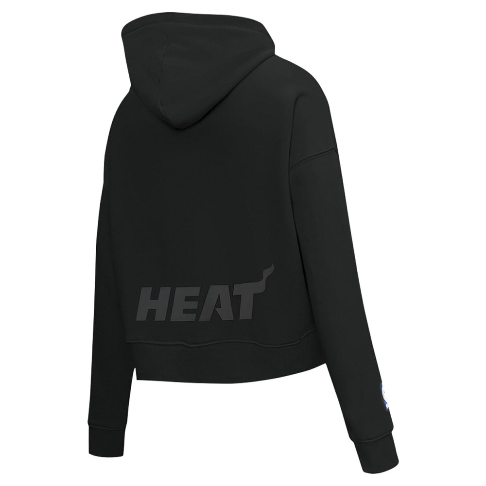 Miami Heat Pro Standard Women's Jewels Cropped Pullover Hoodie Black