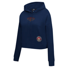 New Orleans Pelicans Pro Standard Women's Jewels Cropped Pullover Hoodie Navy
