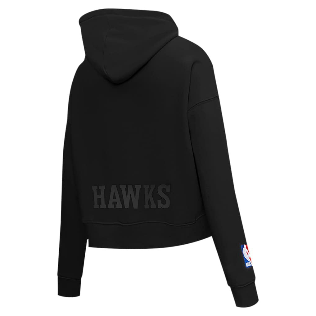 Atlanta Hawks Pro Standard Women's Jewels Cropped Pullover Hoodie Black