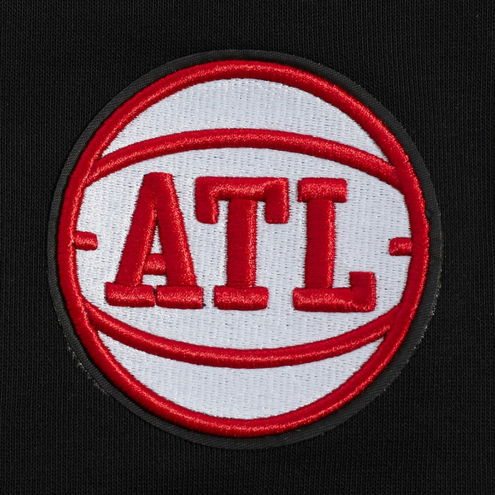 Atlanta Hawks Pro Standard Women's Jewels Cropped Pullover Hoodie Black