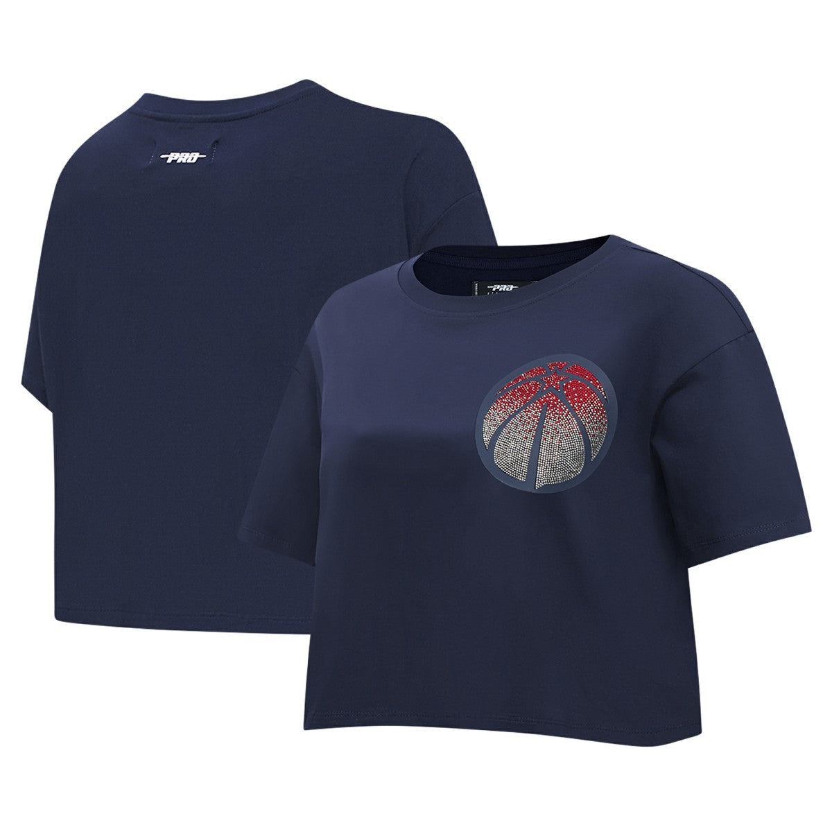 Washington Wizards Pro Standard Women's Jewels Boxy Cropped T-Shirt Navy