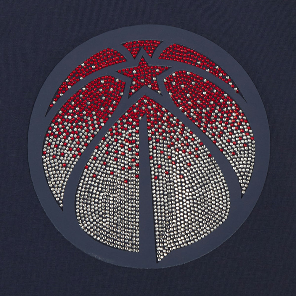 Washington Wizards Pro Standard Women's Jewels Boxy Cropped T-Shirt Navy