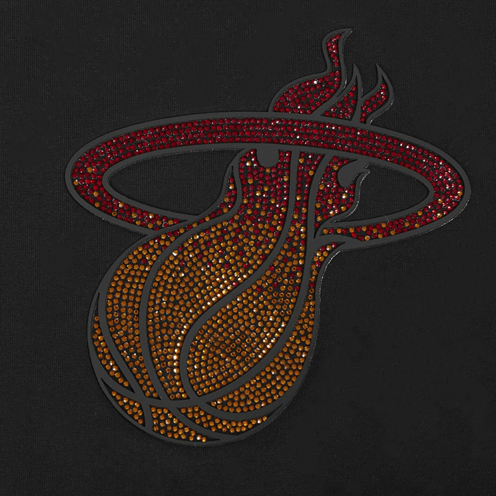 Miami Heat Pro Standard Women's Jewels Boxy Cropped T-Shirt Black