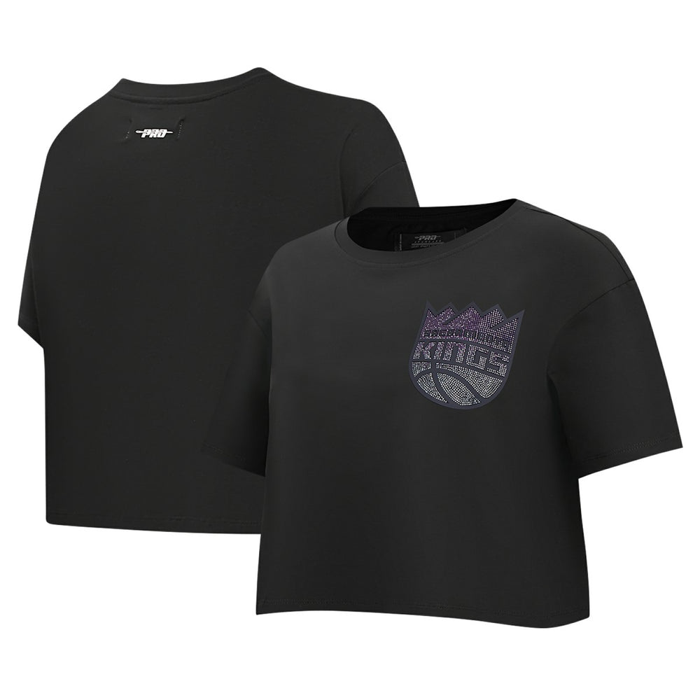 Sacramento Kings Pro Standard Women's Jewels Boxy Cropped T-Shirt Black