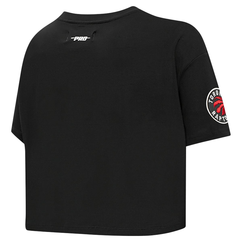 Toronto Raptors Pro Standard Women's Jewels Boxy Cropped T-Shirt Black