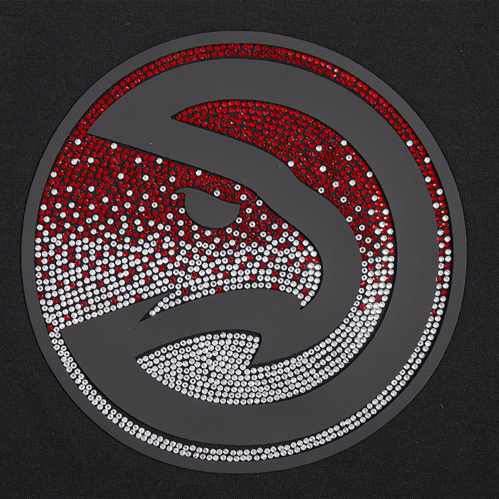 Atlanta Hawks Pro Standard Women's Jewels Boxy Cropped T-Shirt Black