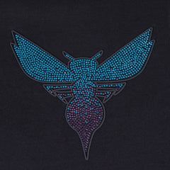 Charlotte Hornets Pro Standard Women's Jewels Boxy Cropped T-Shirt Black