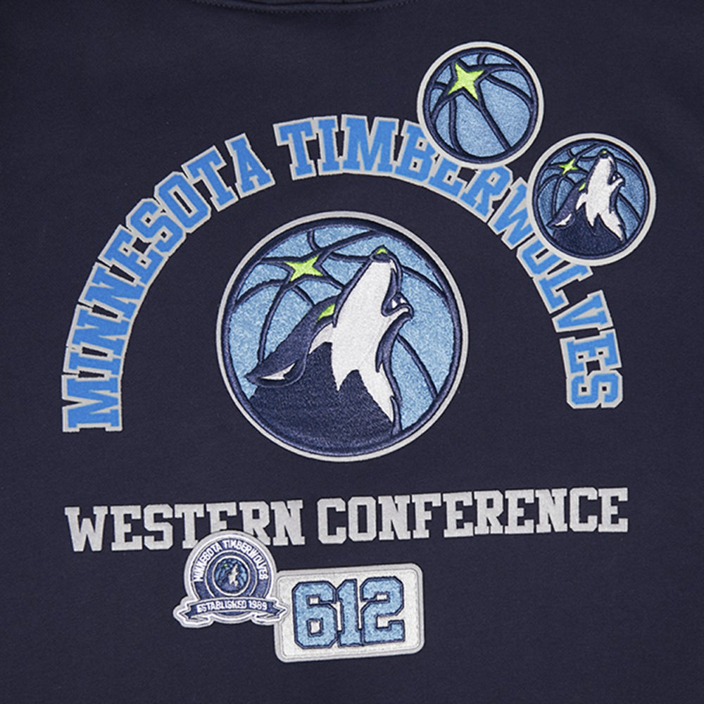 Minnesota Timberwolves Pro Standard Area Code Pullover Hoodie Navy