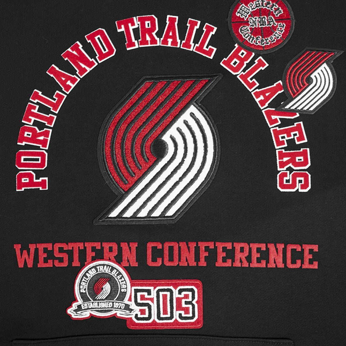 Portland Trail Blazers Pro Standard Area Code Pullover Hoodie Black