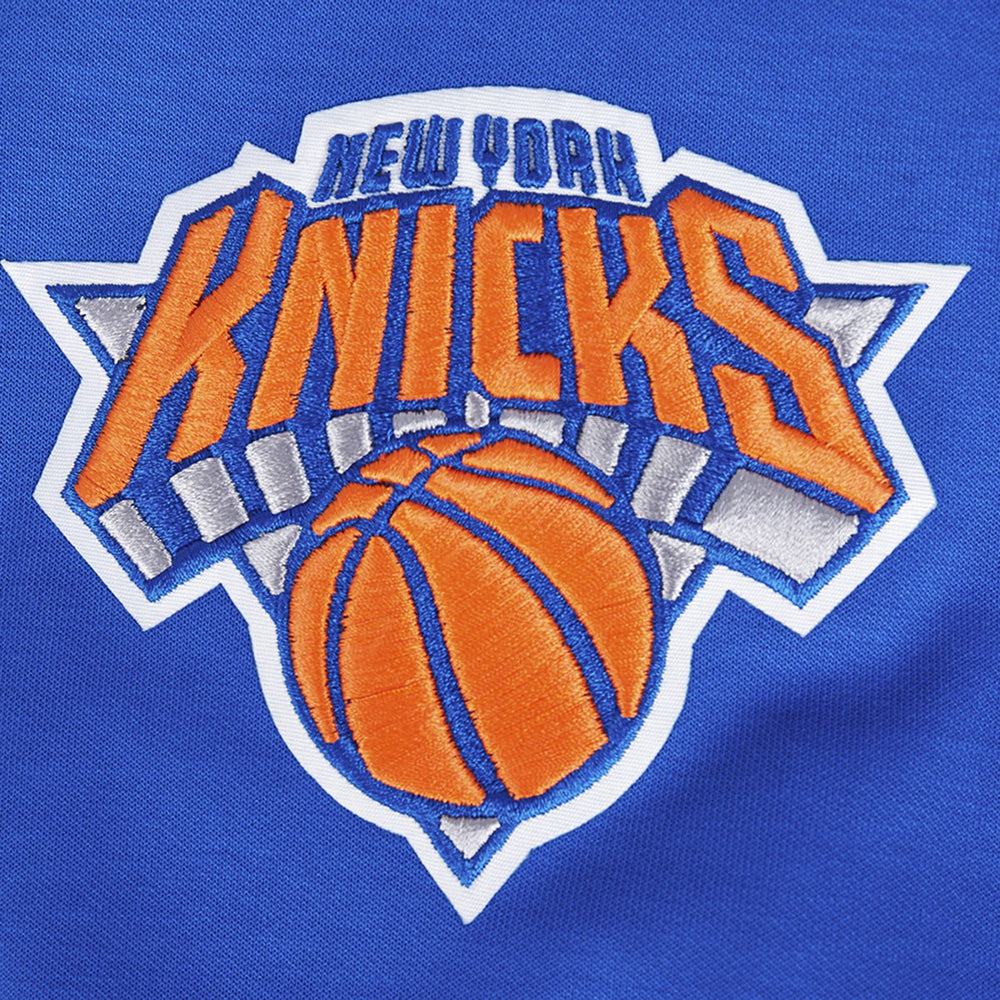 New York Knicks Pro Standard Split Logo Pullover Hoodie Blue