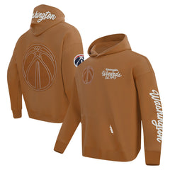 Washington Wizards Pro Standard Paint the City Drop Shoulder Pullover Hoodie Brown
