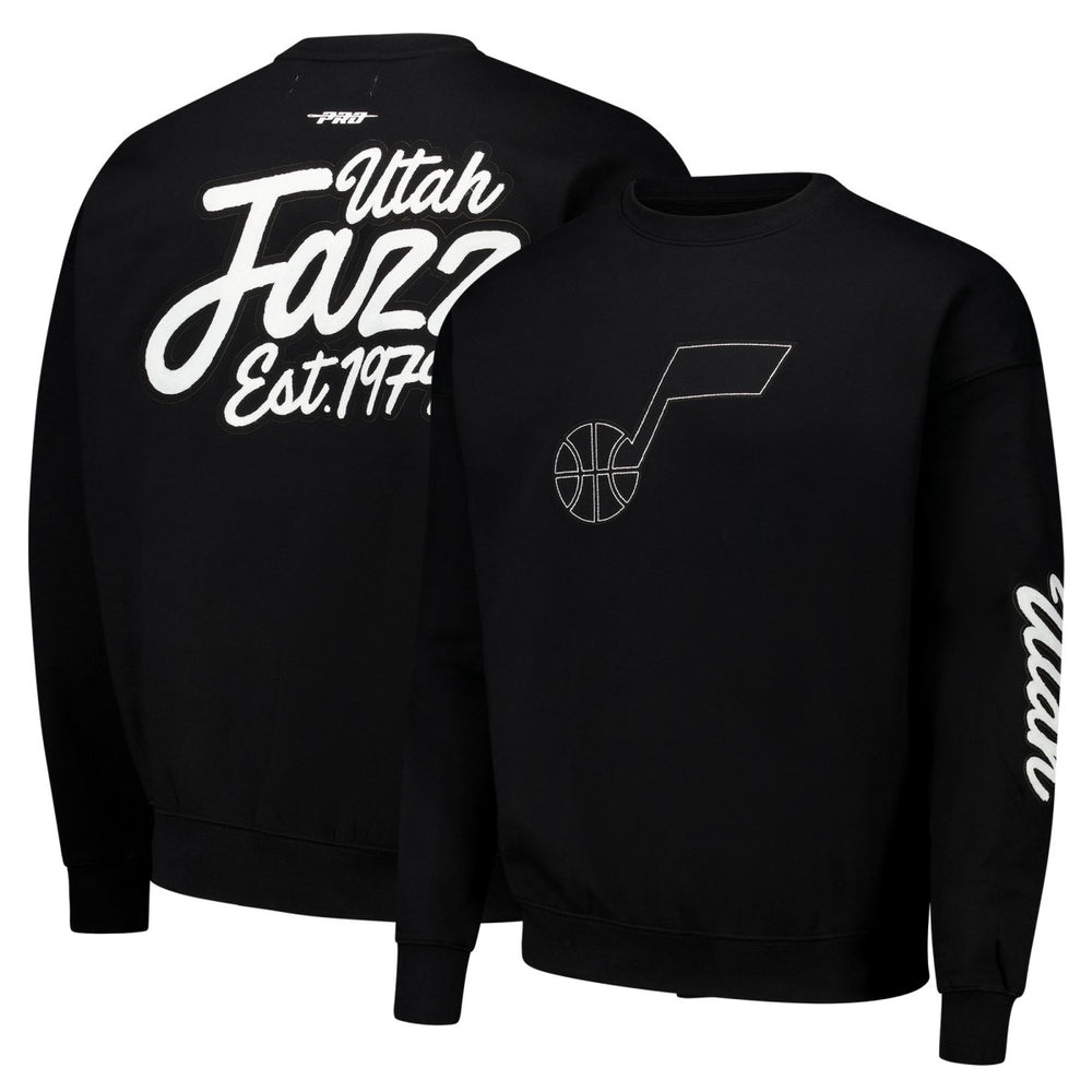Utah Jazz Pro Standard Paint the City Drop Shoulder Sweatshirt Black