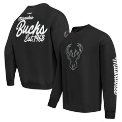 Milwaukee Bucks Pro Standard Paint the City Drop Shoulder Sweatshirt Black