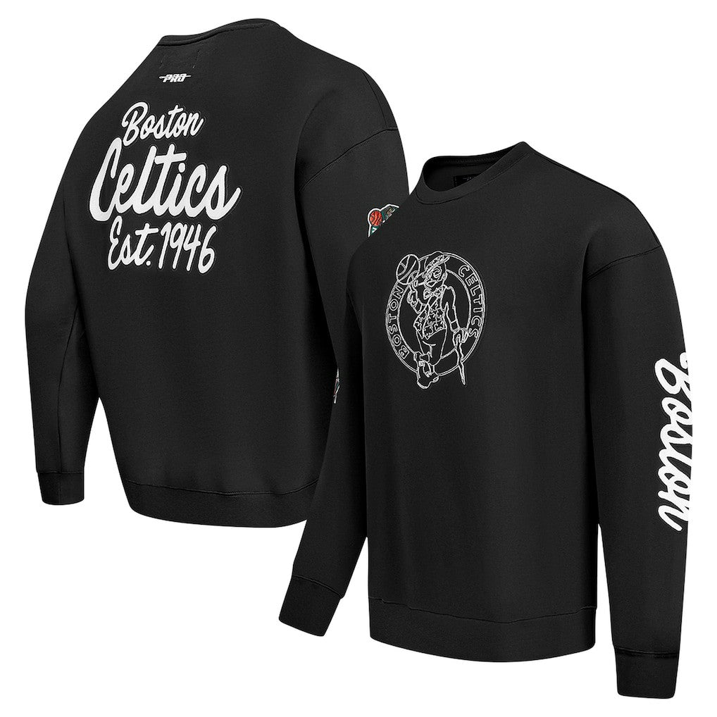Boston Celtics Pro Standard Paint the City Drop Shoulder Sweatshirt Black
