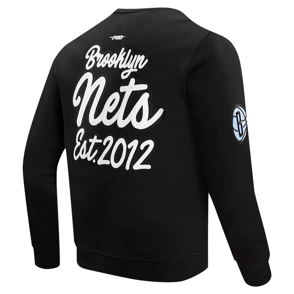 Brooklyn Nets Pro Standard Paint the City Drop Shoulder Sweatshirt Black