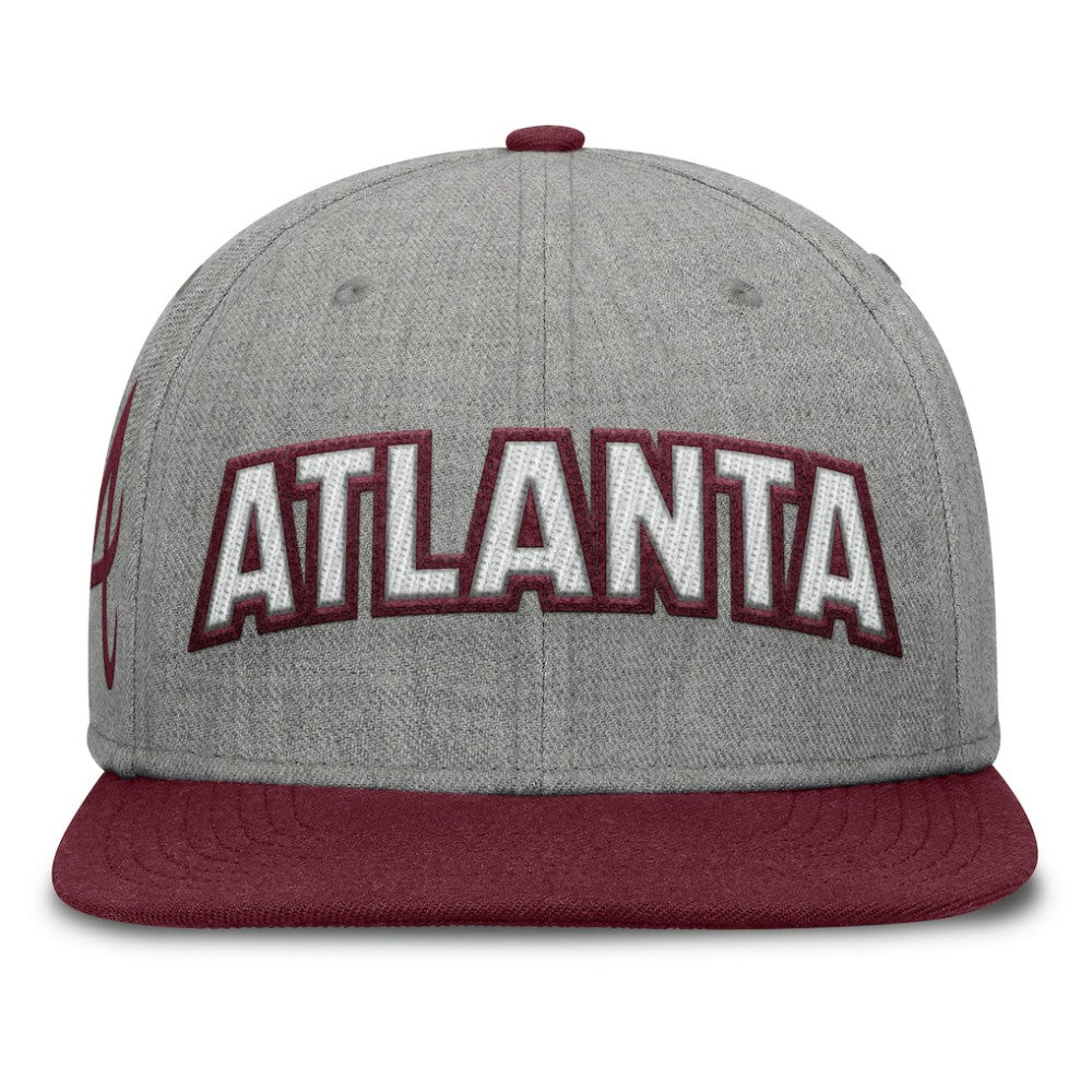 Atlanta Braves Fanatics Elements Felt Chainstitch Snapback Hat Online