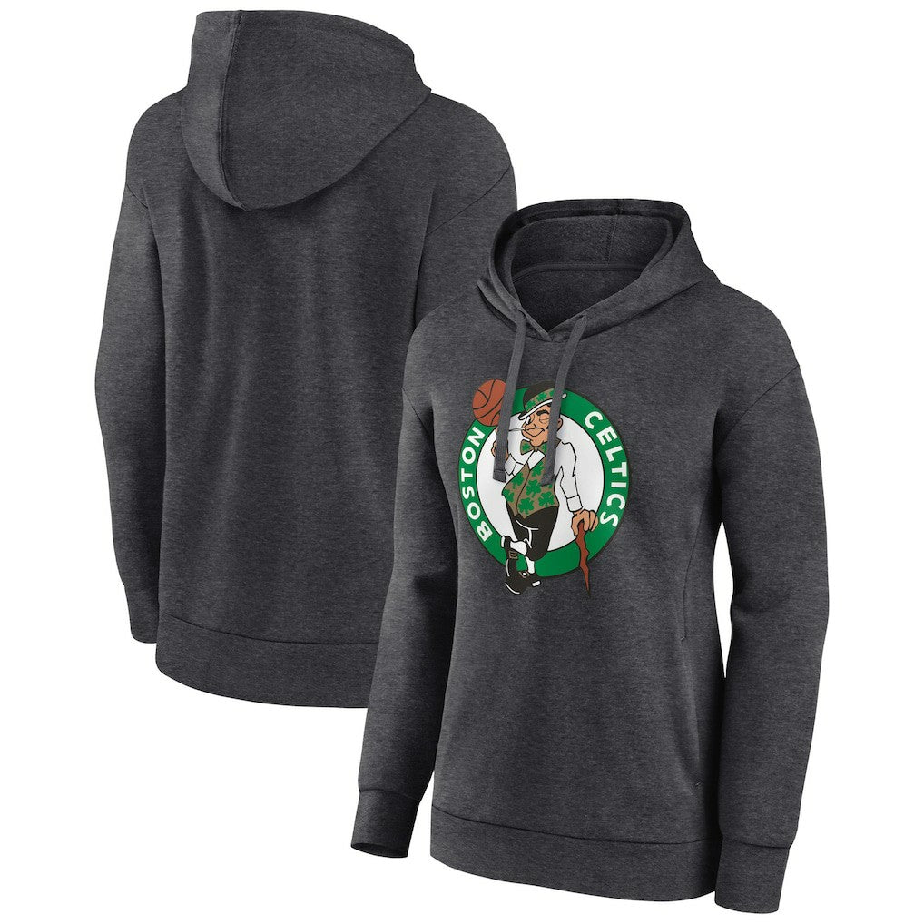 Boston Celtics Women's Primary Logo Pullover Hoodie Charcoal