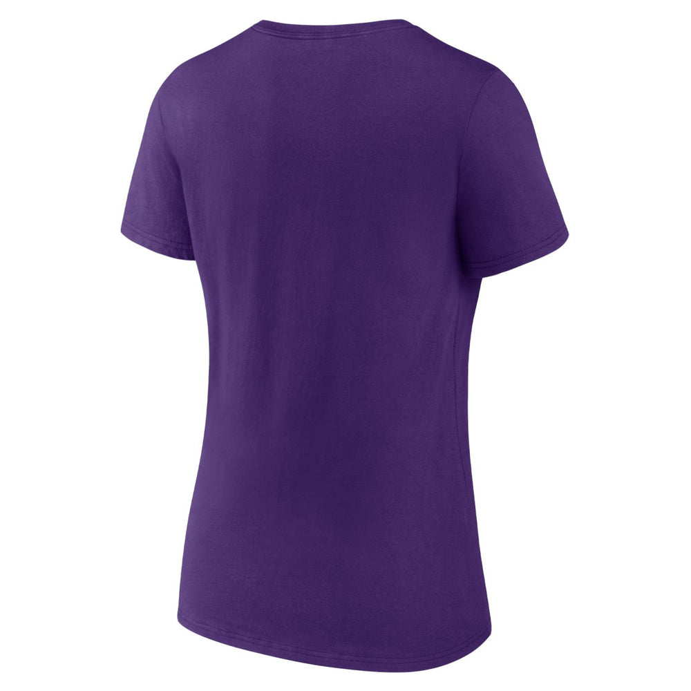Los Angeles Lakers Women's Primary Logo V-Neck T-Shirt Purple