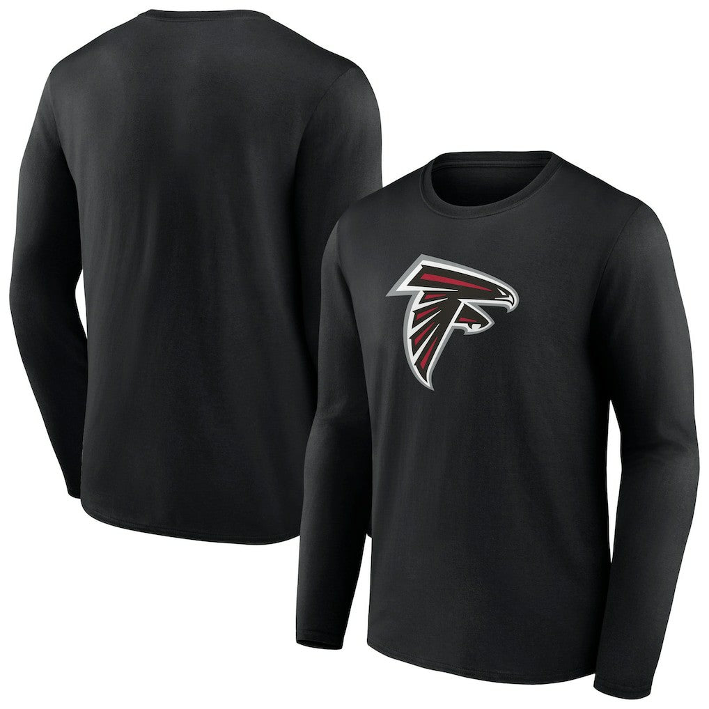 Atlanta Falcons Primary Logo Long Sleeve T-Shirt - Black - NFL