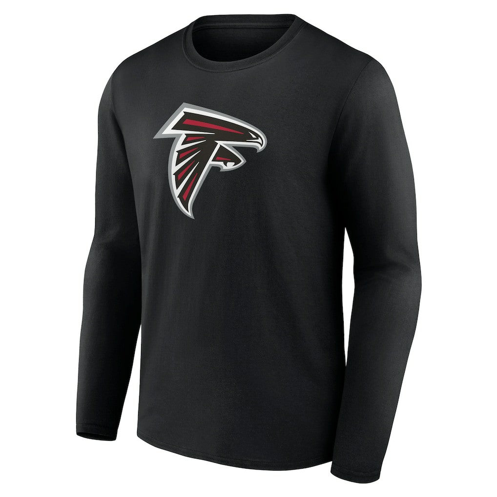 Atlanta Falcons Primary Logo Long Sleeve T-Shirt - Black - NFL