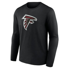 Atlanta Falcons Primary Logo Long Sleeve T-Shirt - Black - NFL
