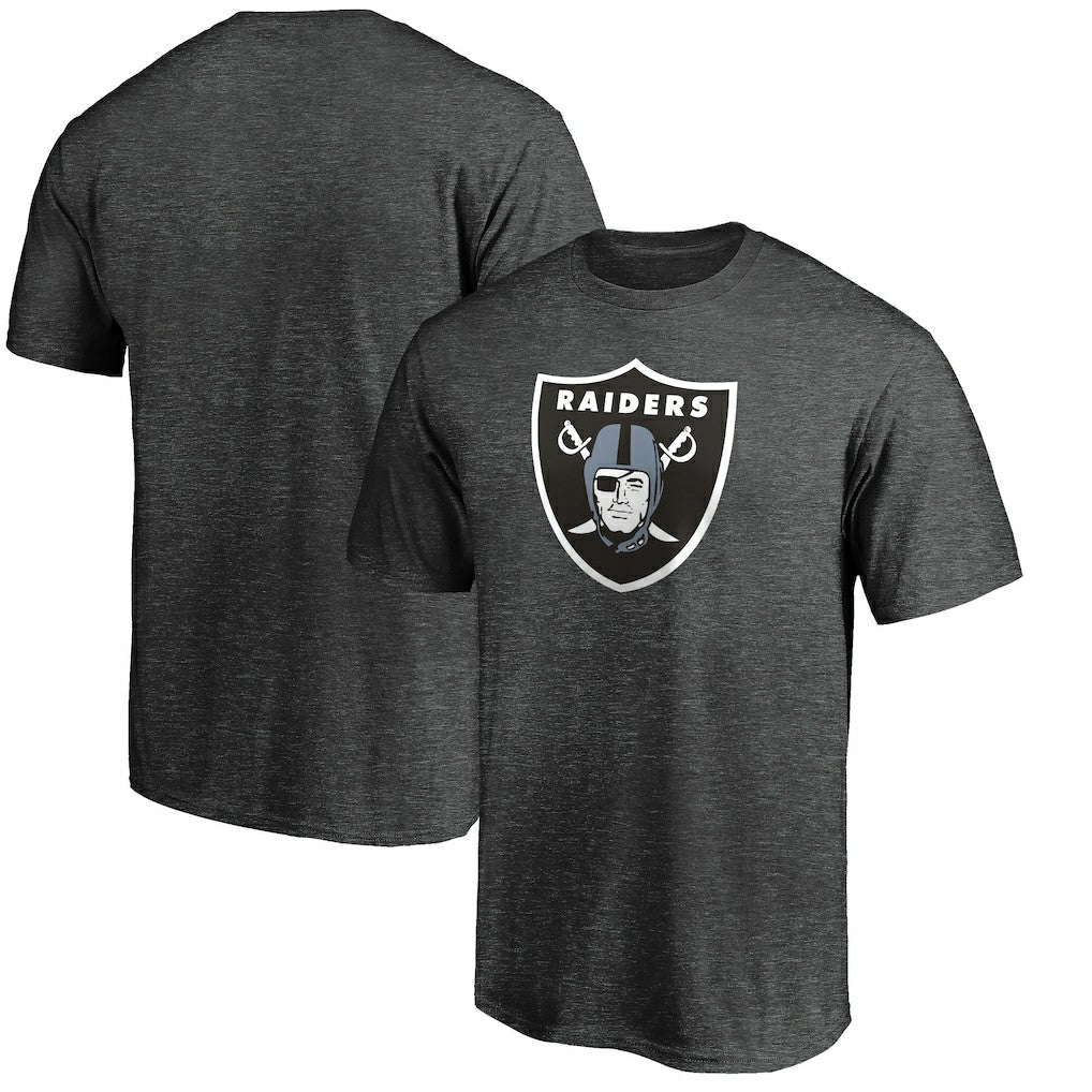 Las Vegas Raiders Primary Logo T-Shirt - Heather Charcoal - Fanatics