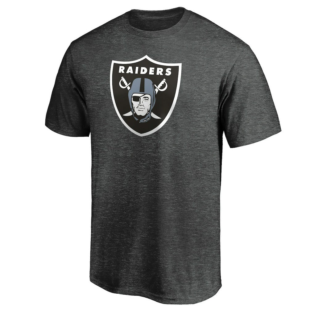 Las Vegas Raiders Primary Logo T-Shirt - Heather Charcoal - Fanatics