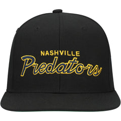 Nashville Predators Mitchell & Ness Core Team Script 2.0 Snapback Hat - Black | NHL sale