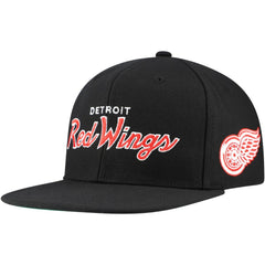 Detroit Red Wings Mitchell & Ness Core Team Script 2.0 Snapback Hat - Black | NHL sale