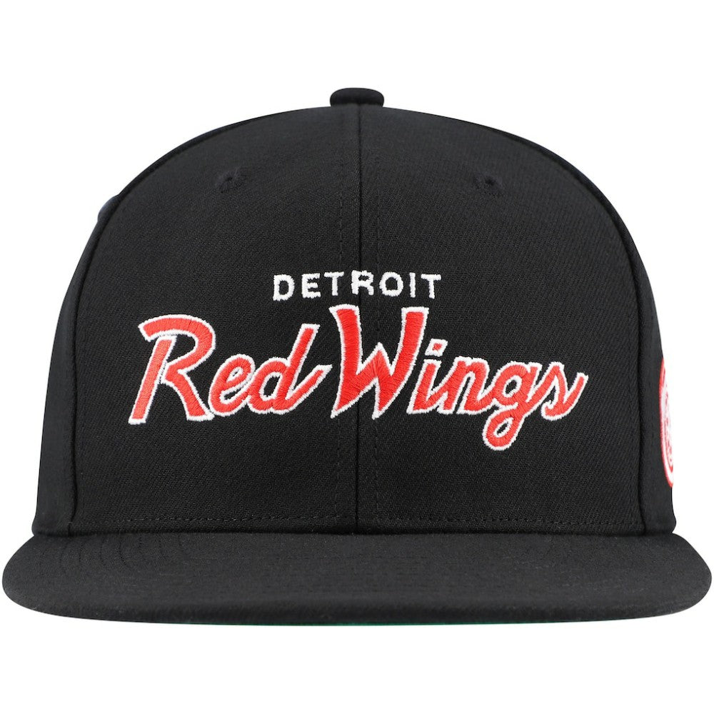Detroit Red Wings Mitchell & Ness Core Team Script 2.0 Snapback Hat - Black | NHL sale