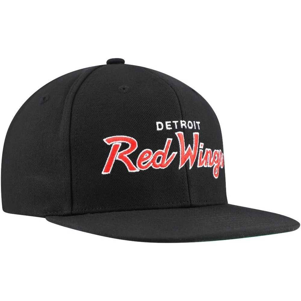 Detroit Red Wings Mitchell & Ness Core Team Script 2.0 Snapback Hat - Black | NHL sale