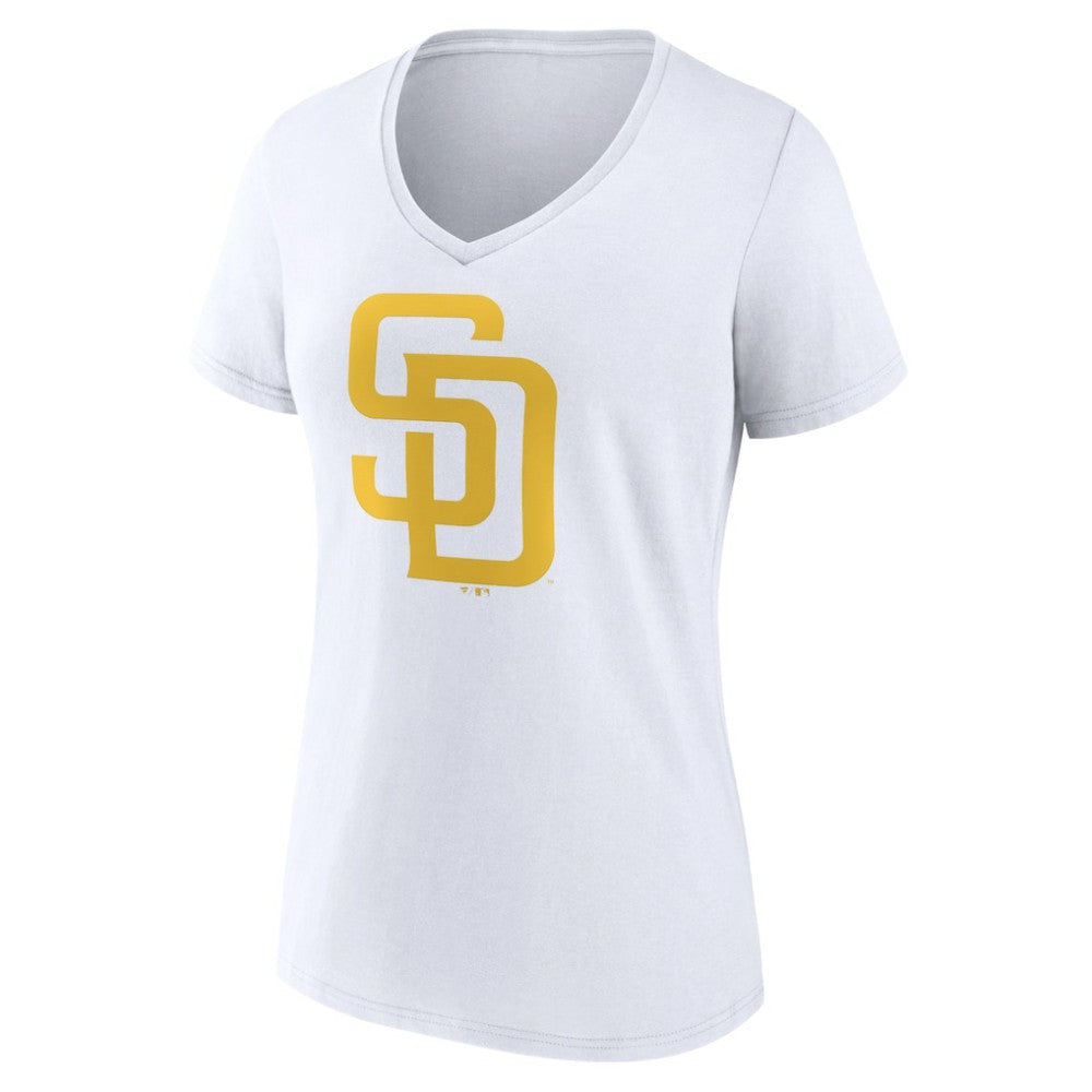 San Diego Padres Women's Official Logo V-Neck T-Shirt Near Me