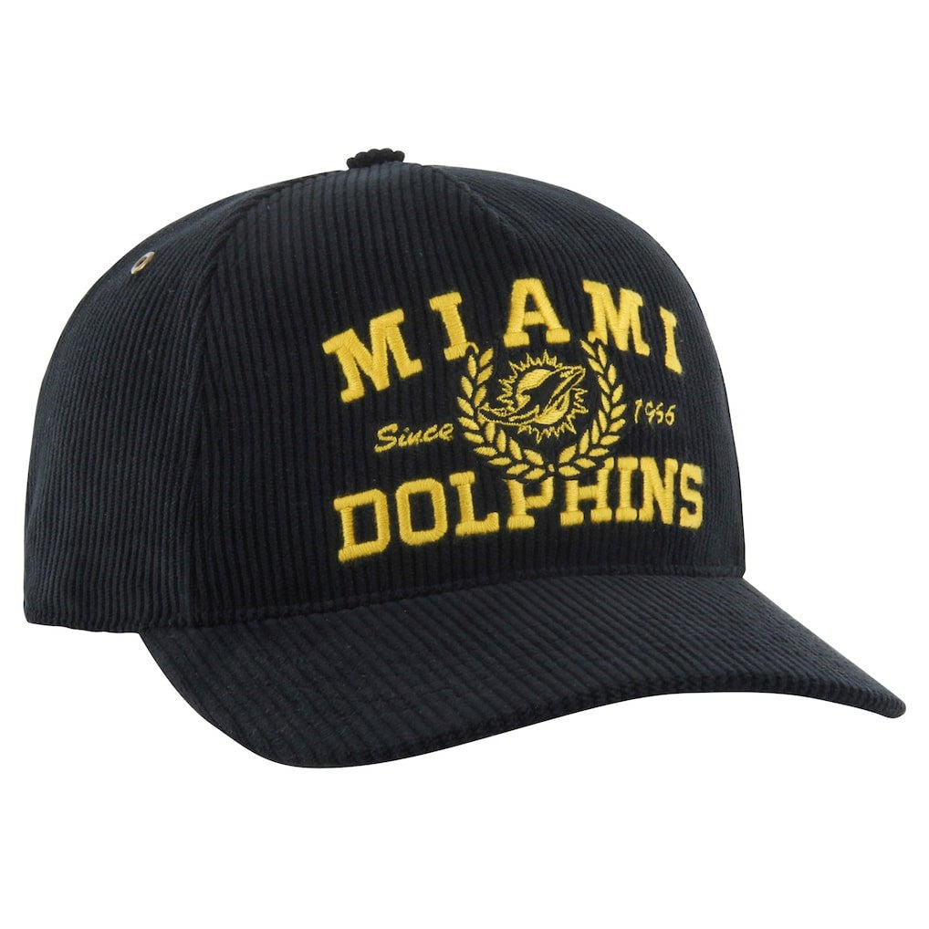 Miami Dolphins '47 Letterman Hitch Adjustable Hat - Black - 47 brand