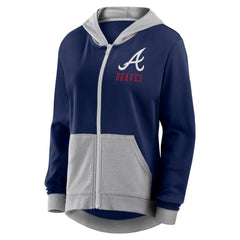 Atlanta Braves Fanatics Women's Hit It French Terry Full-Zip Hoodie Outlet