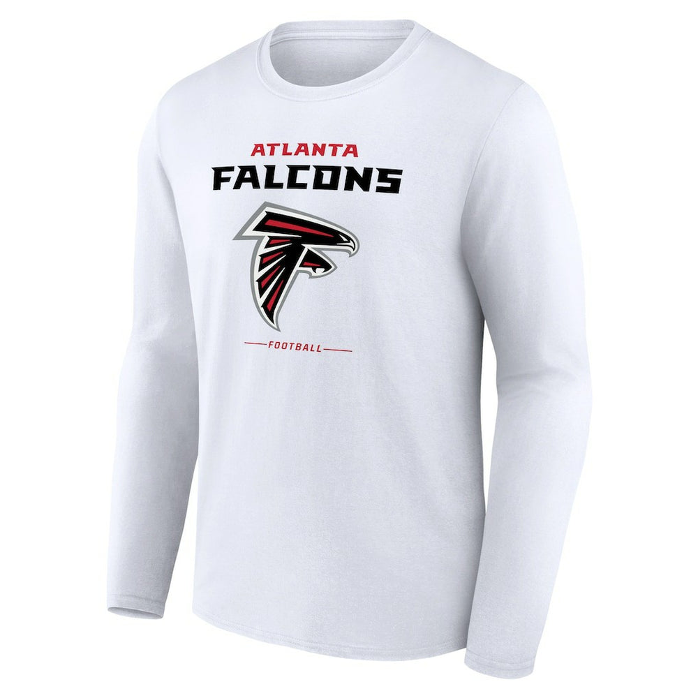 Atlanta Falcons Team Lockup Long Sleeve T-Shirt - White - NFL