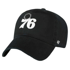 47 brand Philadelphia 76ers '47 Core Logo Clean Up Adjustable Hat Black