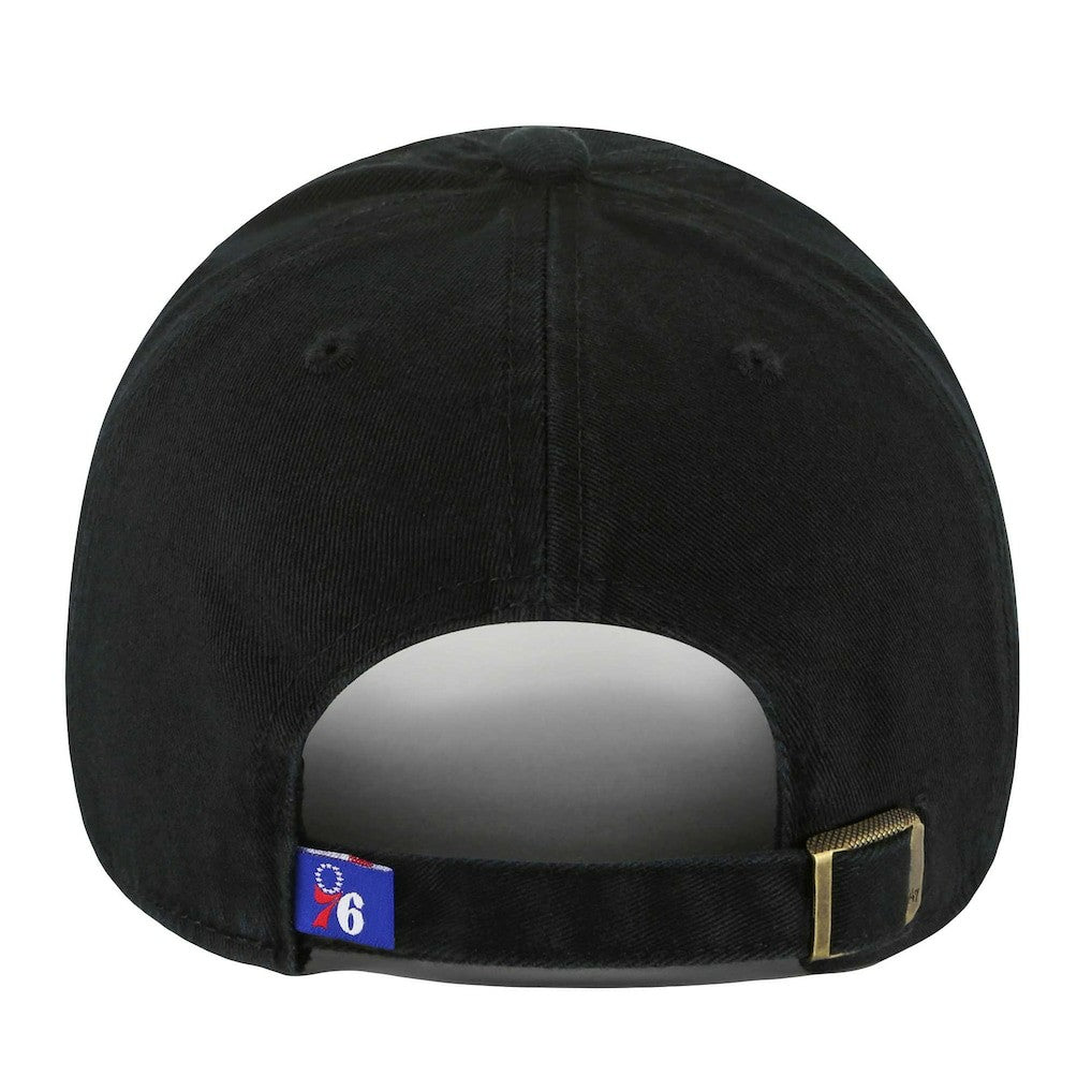 47 brand Philadelphia 76ers '47 Core Logo Clean Up Adjustable Hat Black