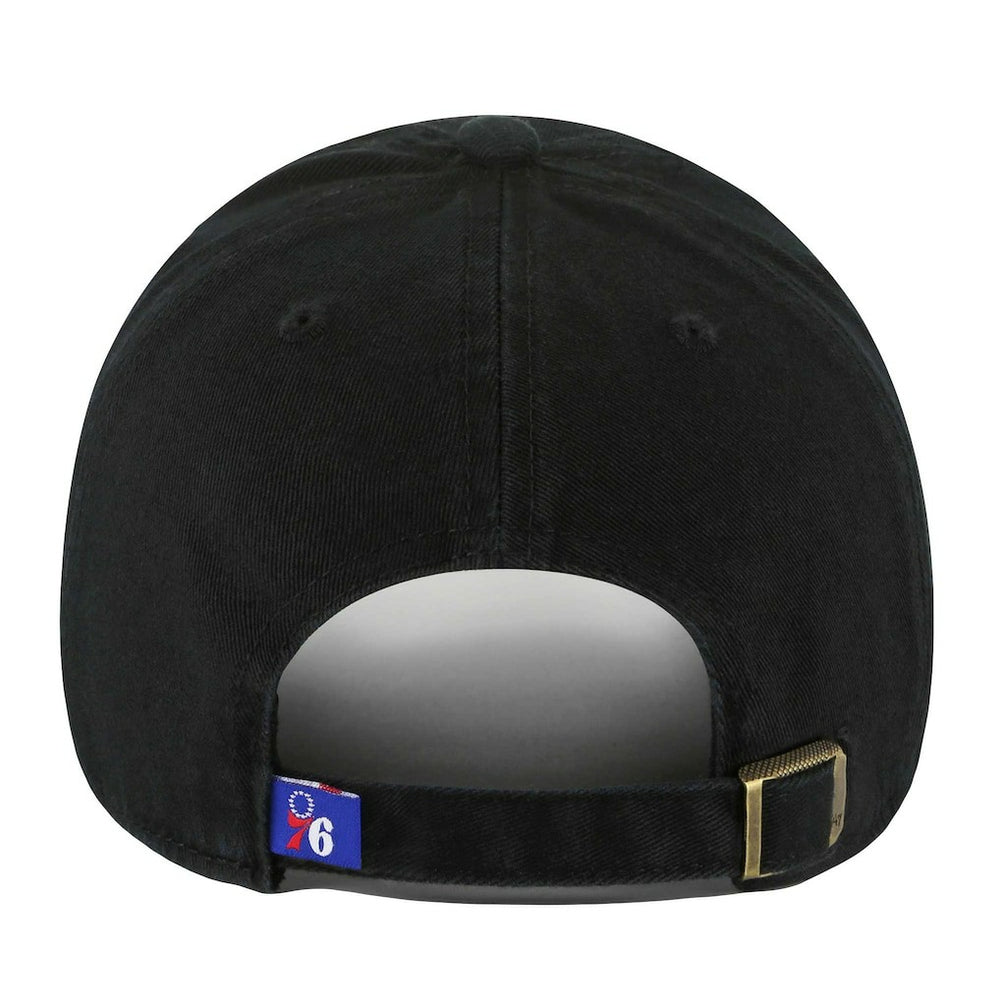 47 brand Philadelphia 76ers '47 Core Logo Clean Up Adjustable Hat Black