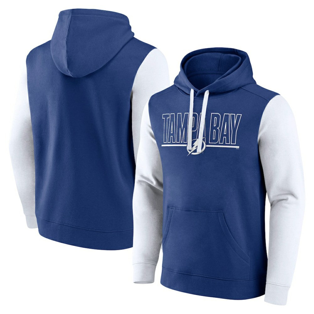 Tampa Bay Lightning Logo Athletic Deliver Fleece Pullover Hoodie - Blue | NHL sale