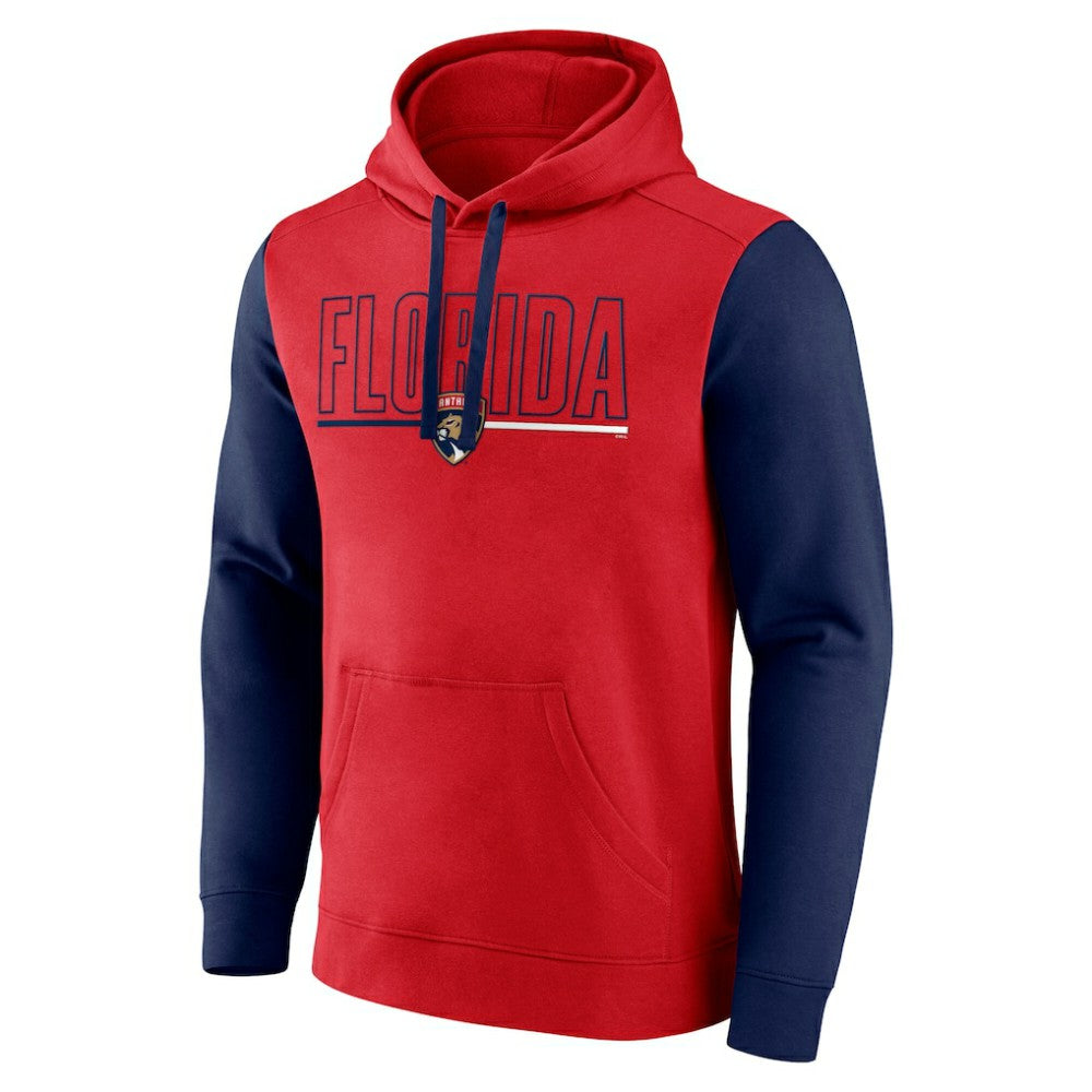 Florida Panthers Logo Athletic Deliver Fleece Pullover Hoodie - Red | NHL discount