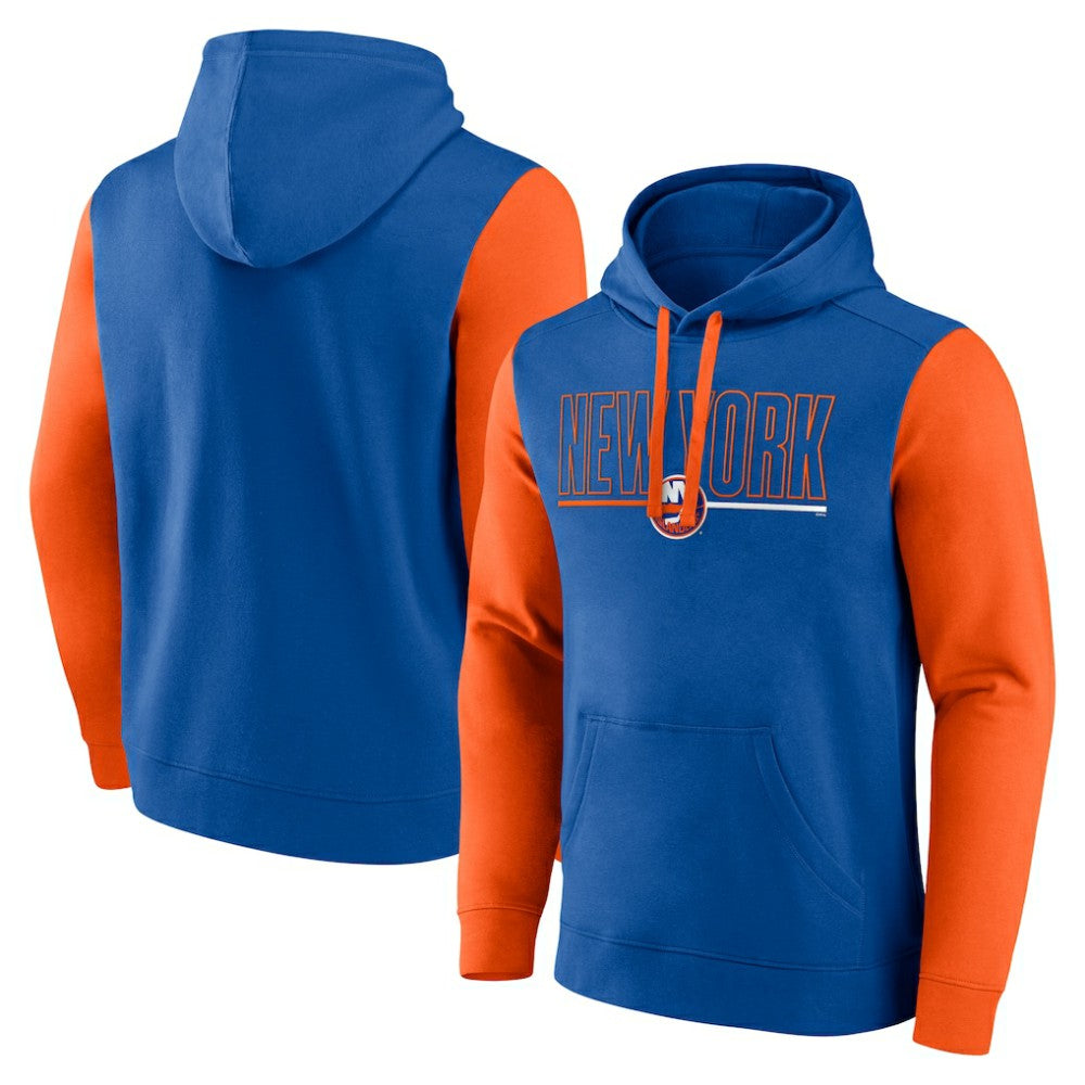 New York Islanders Logo Athletic Deliver Fleece Pullover Hoodie - Royal | NHL Clearance