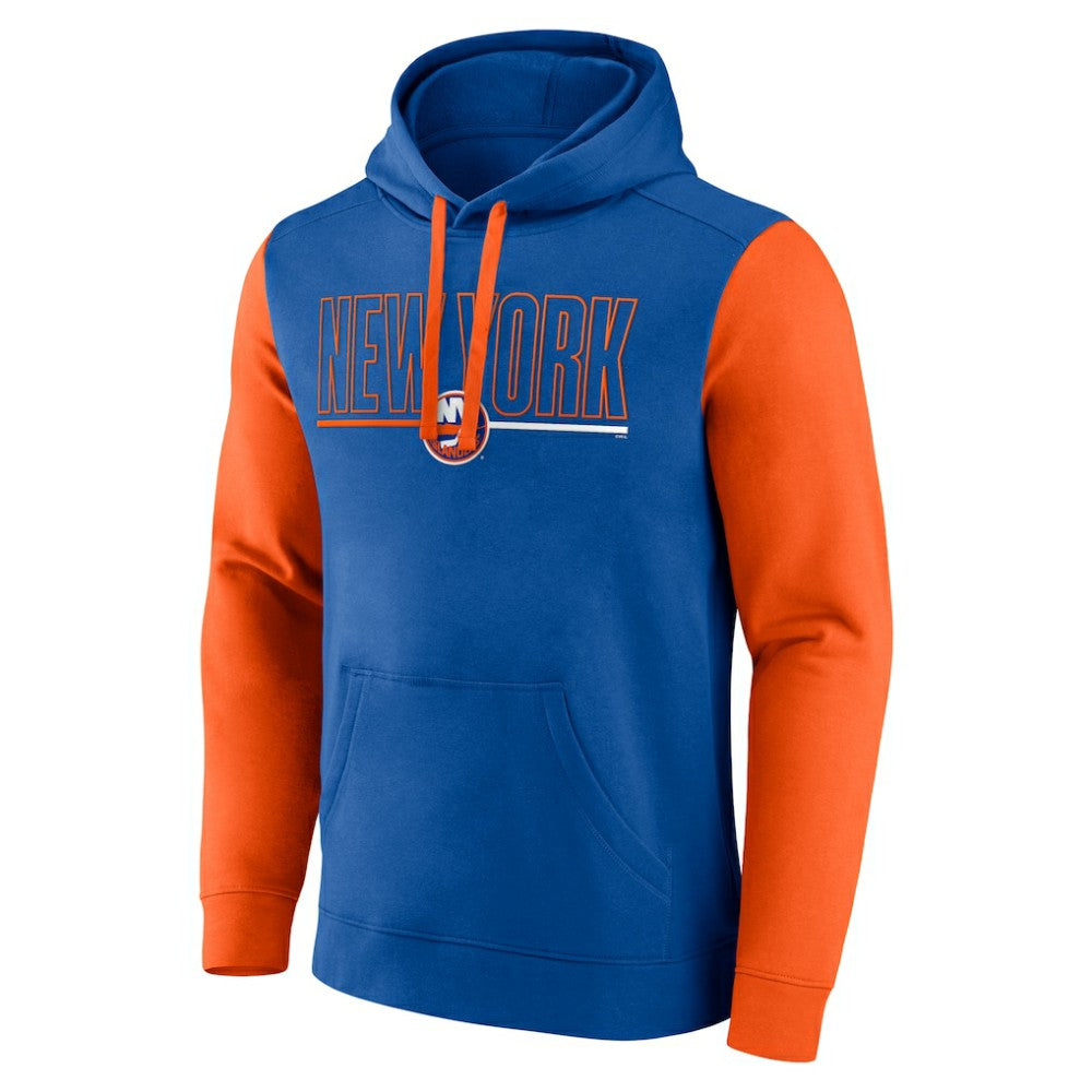 New York Islanders Logo Athletic Deliver Fleece Pullover Hoodie - Royal | NHL Clearance