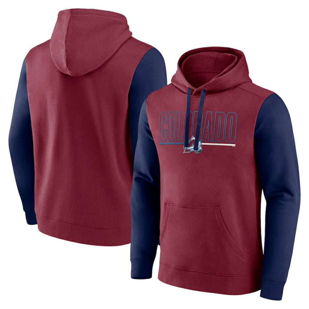 Colorado Avalanche Logo Athletic Deliver Fleece Pullover Hoodie - Burgundy | NHL on sale