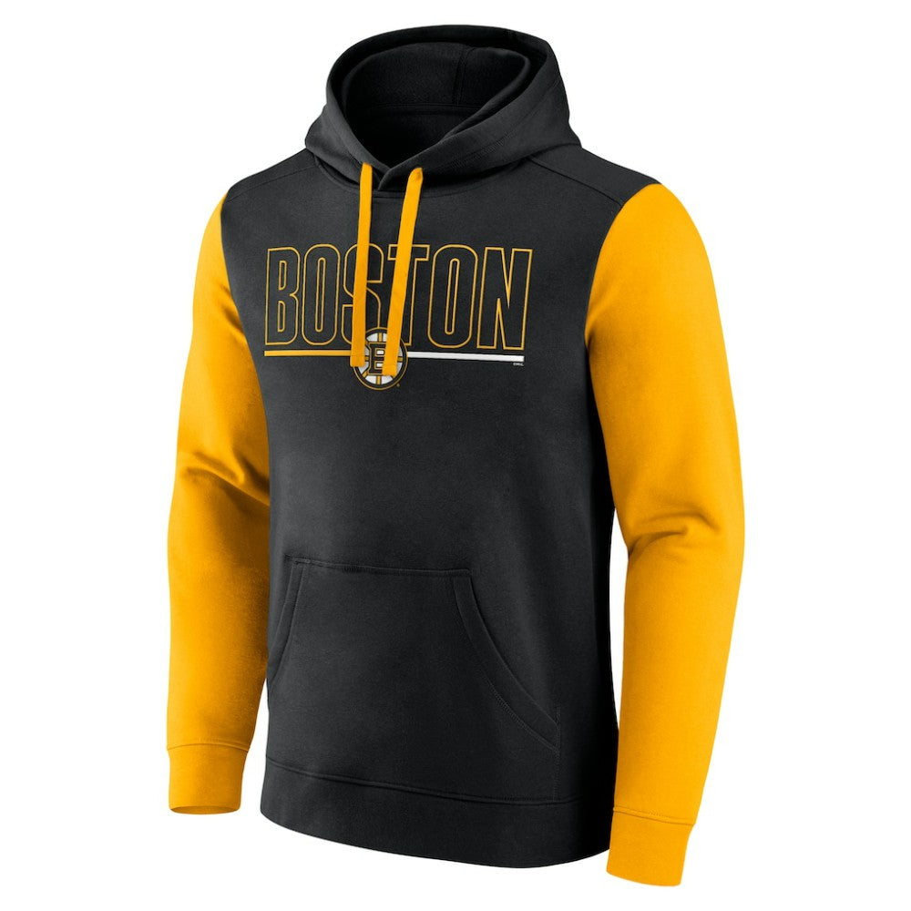Boston Bruins Logo Athletic Deliver Fleece Pullover Hoodie - Black | NHL sale