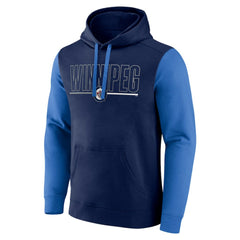 Winnipeg Jets Logo Athletic Deliver Fleece Pullover Hoodie - Navy | NHL near me
