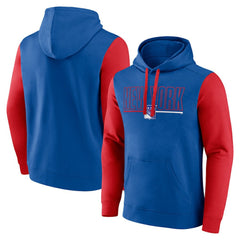 New York Rangers Logo Athletic Deliver Fleece Pullover Hoodie - Blue | NHL discount