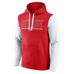 Detroit Red Wings Logo Athletic Deliver Fleece Pullover Hoodie - Red | NHL Lifestyle
